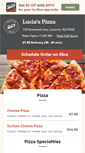 Mobile Screenshot of luciaspizzacarteret.com